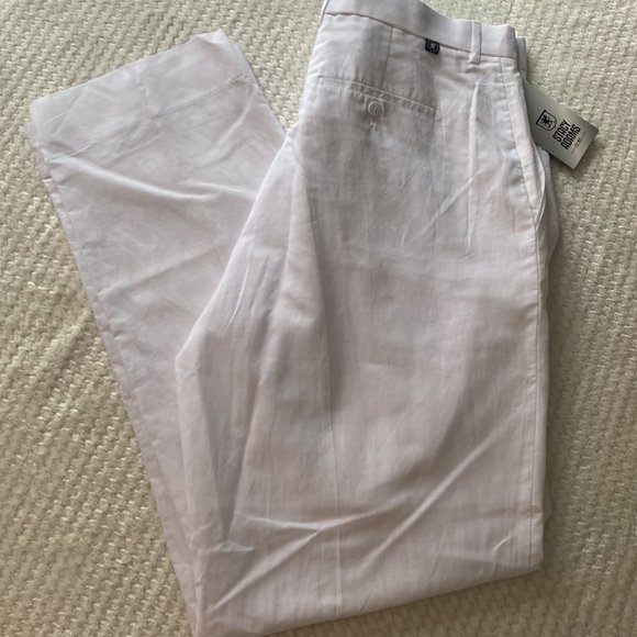 Stacy Adams White Linen Pants (38 X 34) - Picture 1 of 4